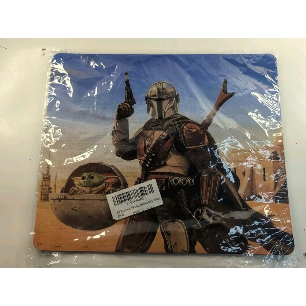 Mandalorian with The Child Mouse Pad Star Wars Computer Accessories Mice